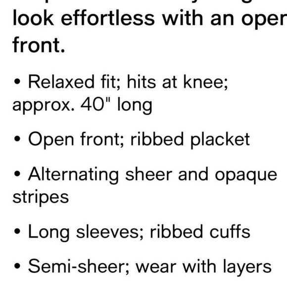 INC International Concepts White Striped Cardigan - Picture 5 of 5